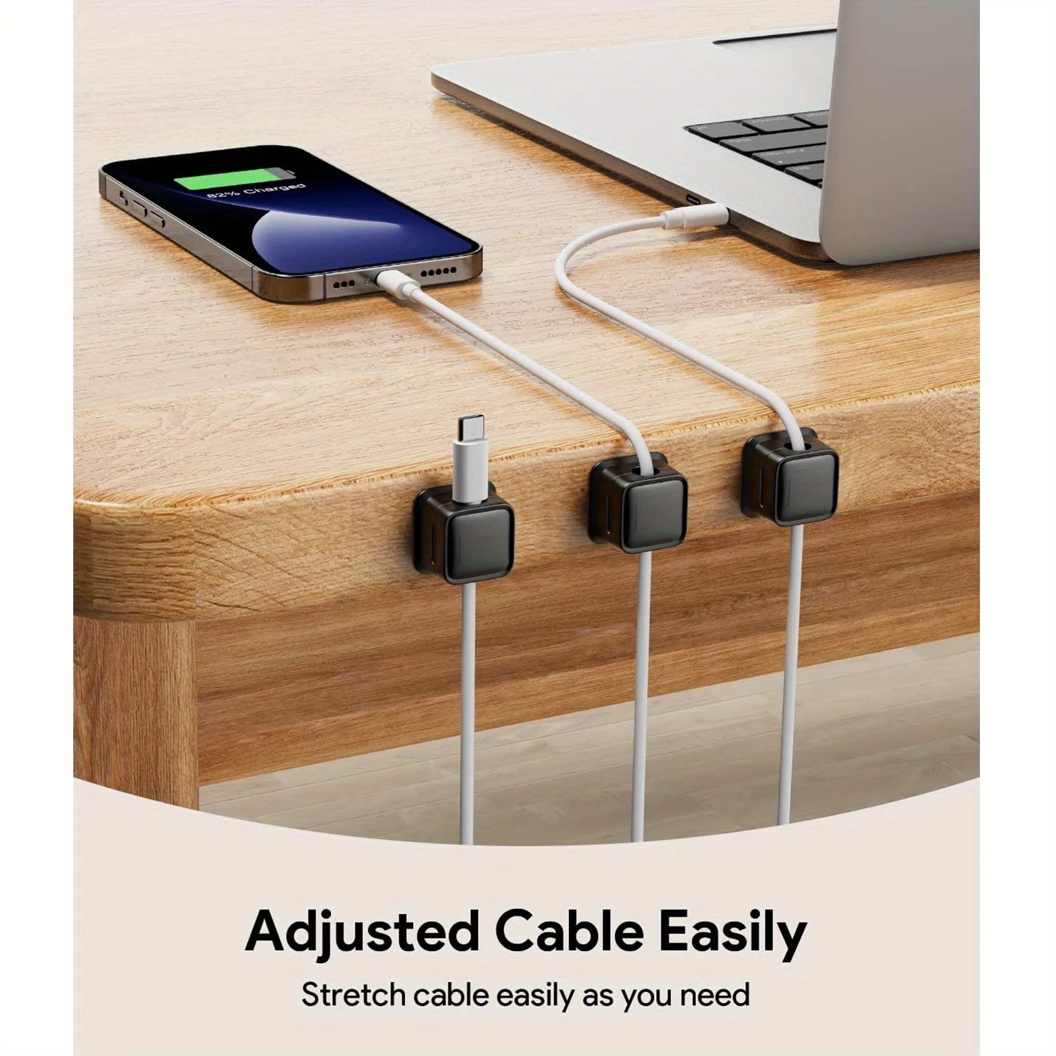 Magnetic Cable Organizer – Compact Cord Holder Clips for Desk & Appliances