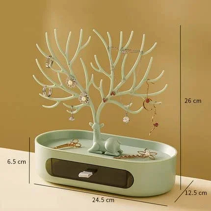 Jewelry Organizer Stand – Deer Antler Tray for Rings, Necklaces & Earrings