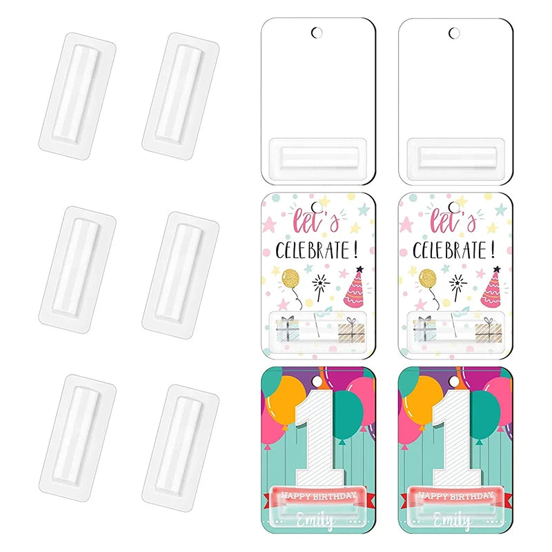 Money Card Holder With Sticker Plastic Dome