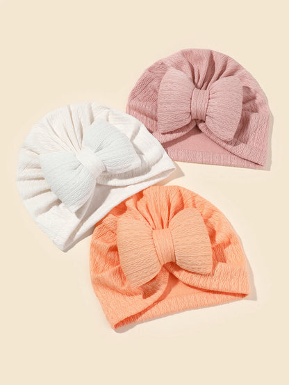 Lovely Bowknot Soft Knitted Baby Beanies