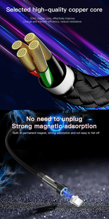 Magnetic USB Cable Rotatable Charger