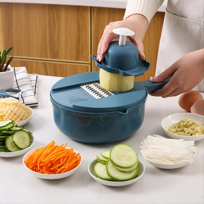Slice Master 12-in-1 Vegetable Chopper – Multi-Functional Slicer, Shredder & Grater
