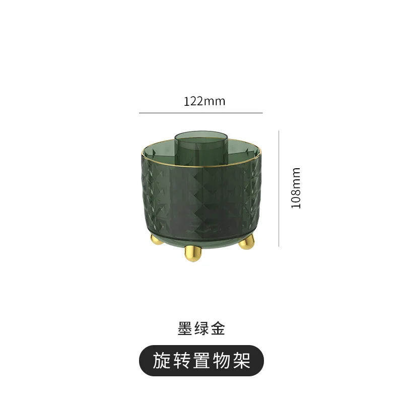 360-degree Rotating Makeup Stand for Cosmetics Storage