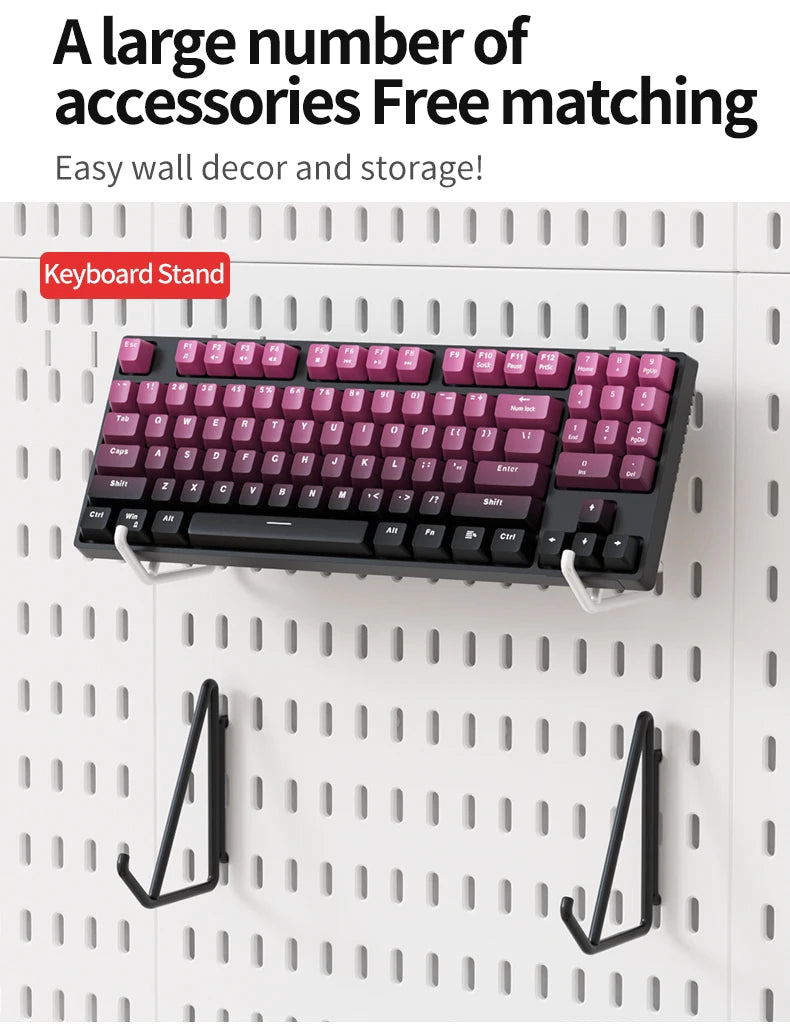 Pegboard Wall Display Kit – Modular Punch-Free Panels for Craft Room & Office Storage
