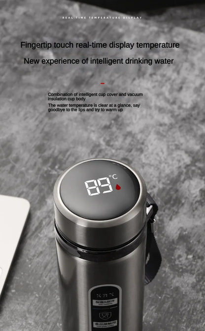 Stainless Steel Thermos Bottle with LED Temperature Display