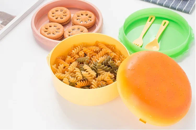 Hamburger Plastic Lunch Box