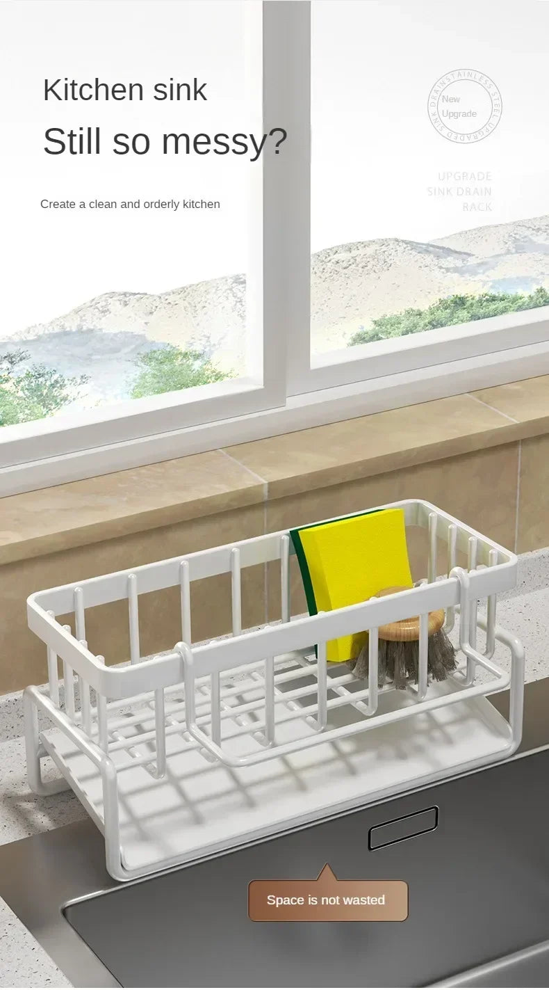 Kitchen Rag Storage Drainage Shelf No-Punch