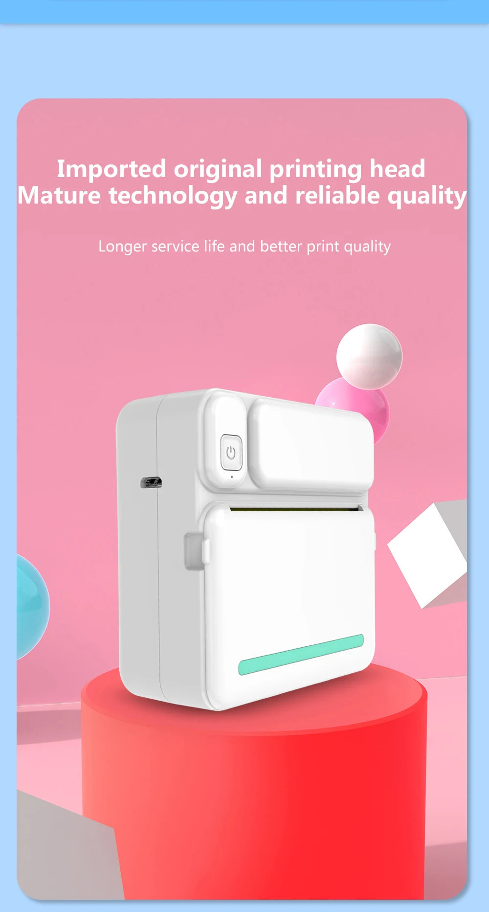 Portable Mini Bluetooth Photo Printer