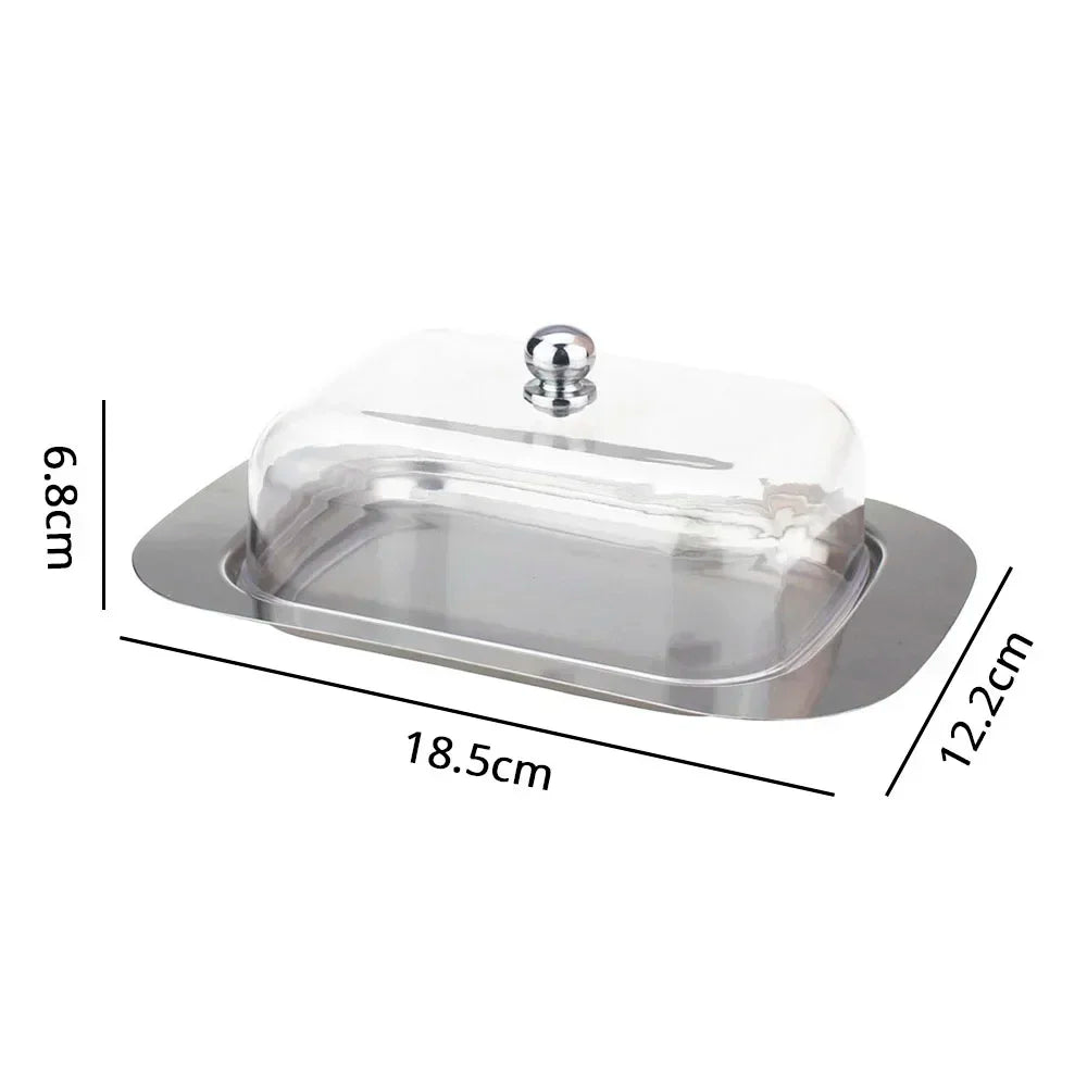 Stainless Steel Butter Dish with Lid