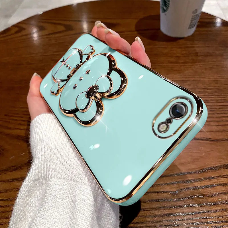 Rabbit Mirror Bracket Case – Protective Cover for iPhone 6/7/8 & 15 Plus