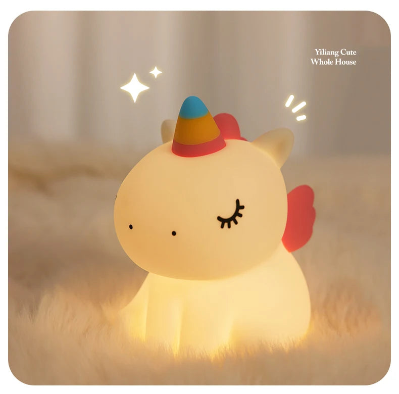 Silicone Bunny Night Light – Touch Sensor Lamp for Kids, Babies & Nursery Decor