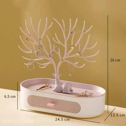 Jewelry Organizer Stand – Deer Antler Tray for Rings, Necklaces & Earrings