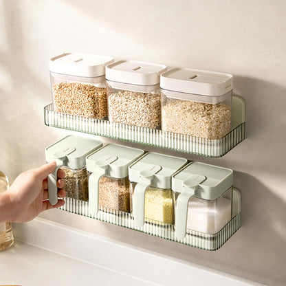 Kitchen Multifunctional Spice Mounted Rack Wall