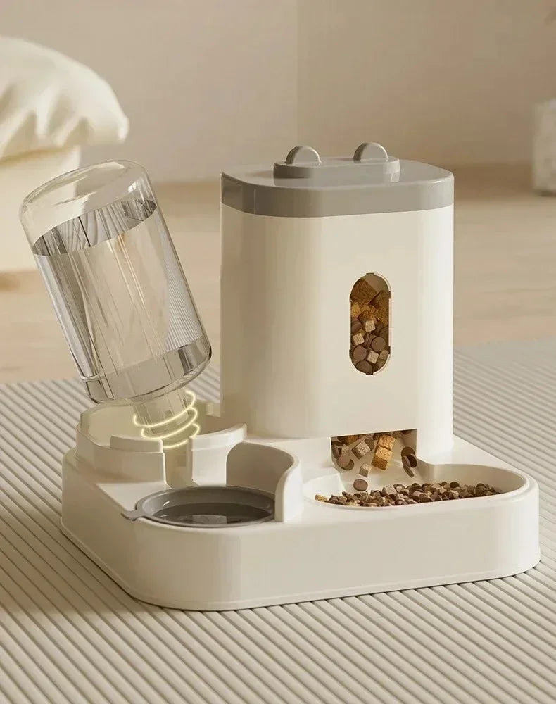 Automatic Feeder & Water Fountain – Large Capacity Food Dispenser for Dogs & Cats