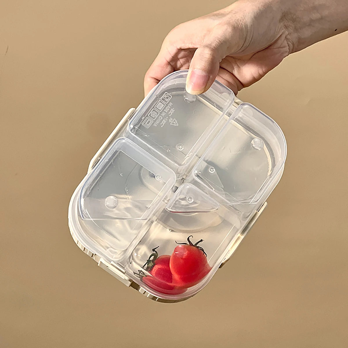 Multi-Grid Ingredient Storage – Plastic Sealed Box for Kitchen & Fridge Use
