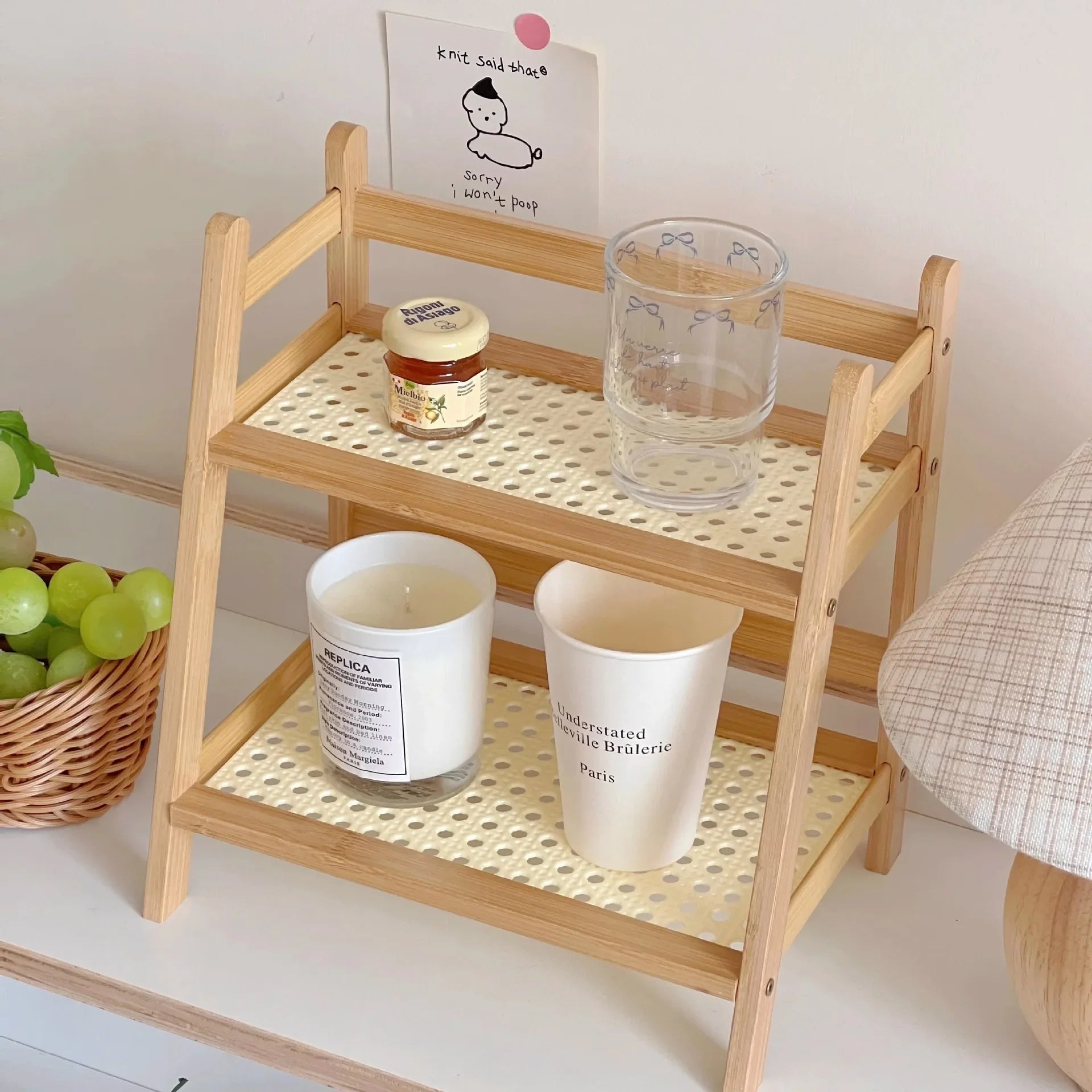 Bamboo Tiers Multipurpose Countertop Organizer – Coffee Cup & Home Storage Shelf