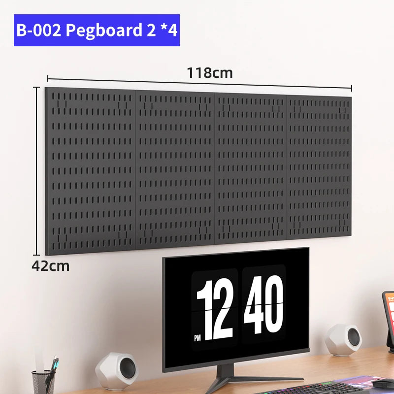 Pegboard Wall Display Kit – Modular Punch-Free Panels for Craft Room & Office Storage