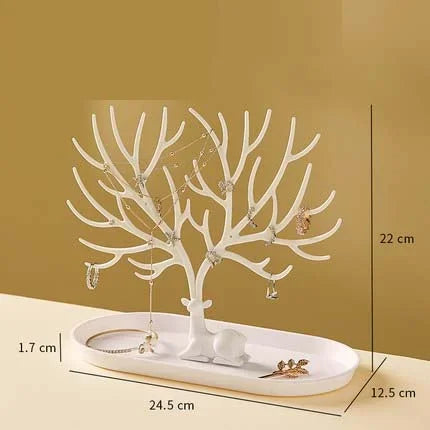 Jewelry Organizer Stand – Deer Antler Tray for Rings, Necklaces & Earrings