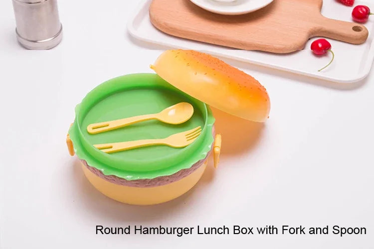 Hamburger Plastic Lunch Box