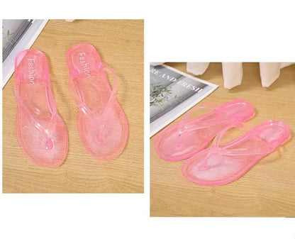 Flip Flops Beach Clear Crystal Casual Summer Sandals