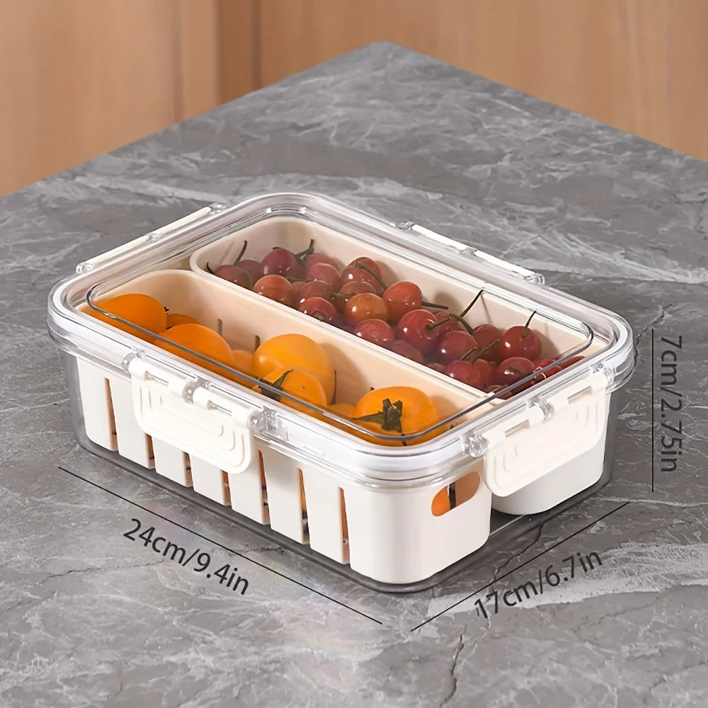 Snack Portable Tray with Handle – Veggie & Snack Organizer for Travel & Parties
