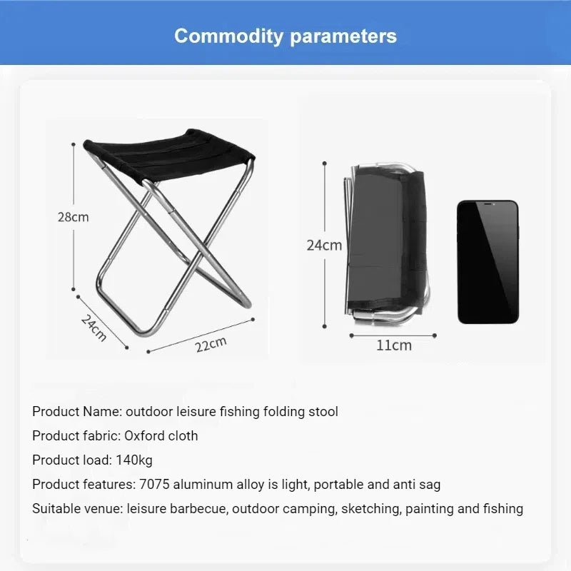 Portable Foldable Chair Outdoor Mini Camping Beach Chairs