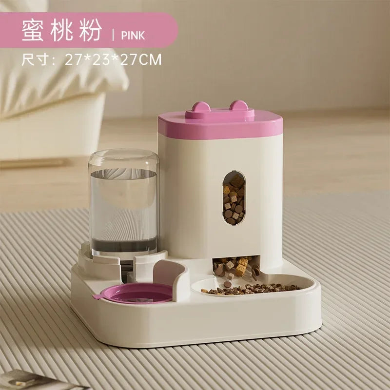 Automatic Feeder & Water Fountain – Large Capacity Food Dispenser for Dogs & Cats