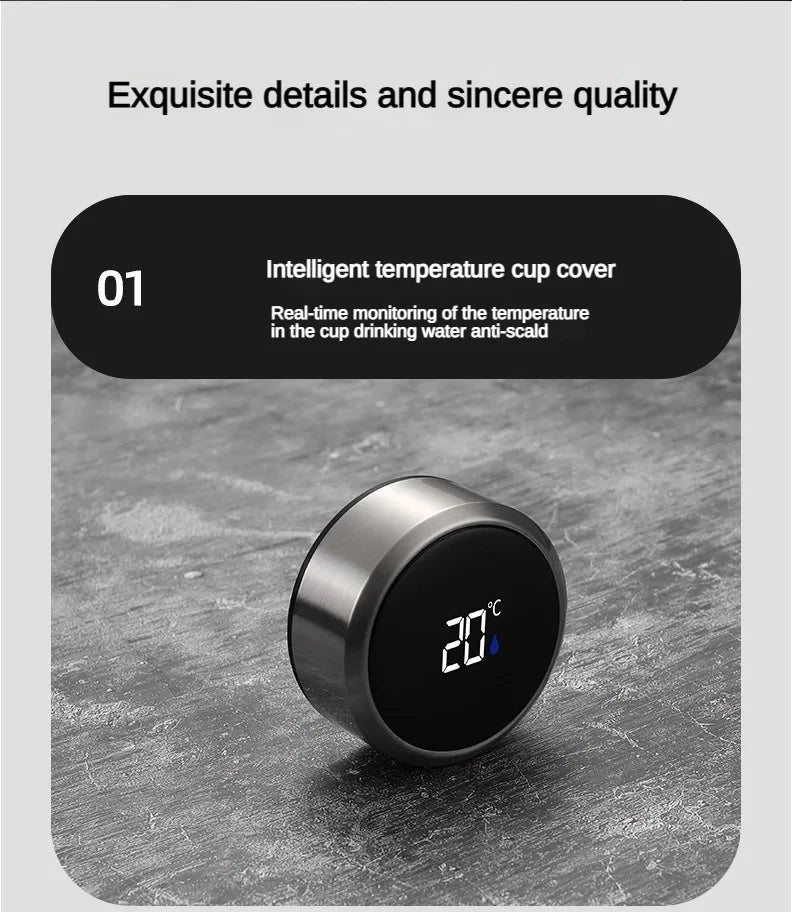 Stainless Steel Thermos Bottle with LED Temperature Display