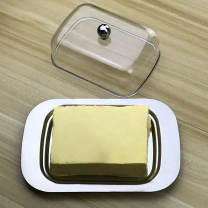 Stainless Steel Butter Dish with Lid