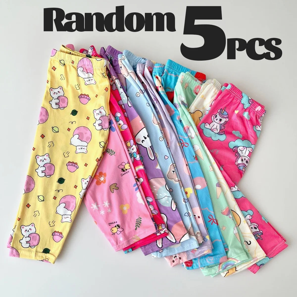 Kids’ 5-Pack Lightweight Leggings Cool & Comfy Seasonal Pants