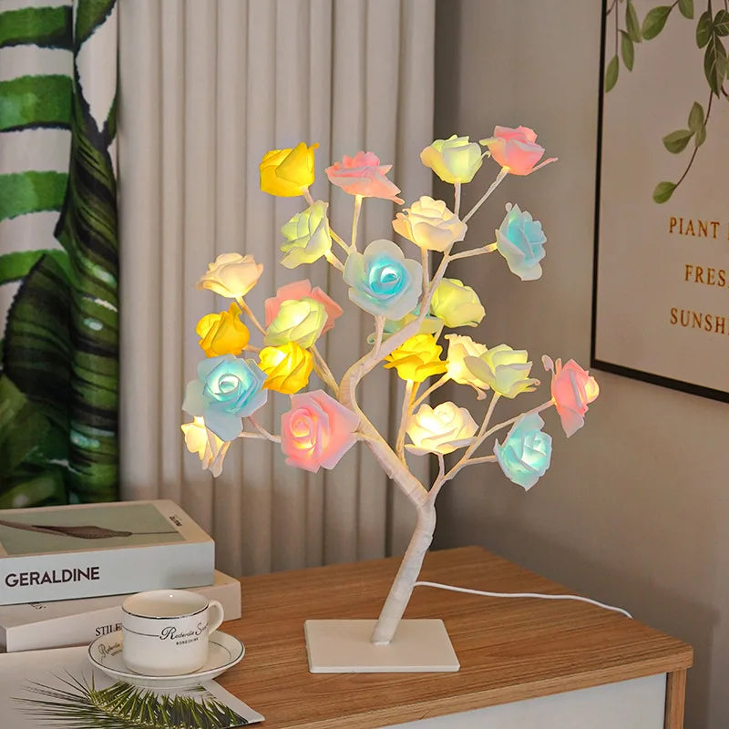 LED Rose Lamp – Elegant USB Flower Light for Ambient Home Styling