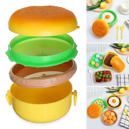 Hamburger Plastic Lunch Box