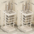 Kitchen Knife Holder – Countertop Storage Rack with Drain Tray & Multi-Function Organizer