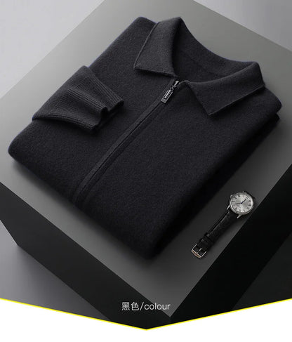 Men's 100% cashmere cardigan sweater