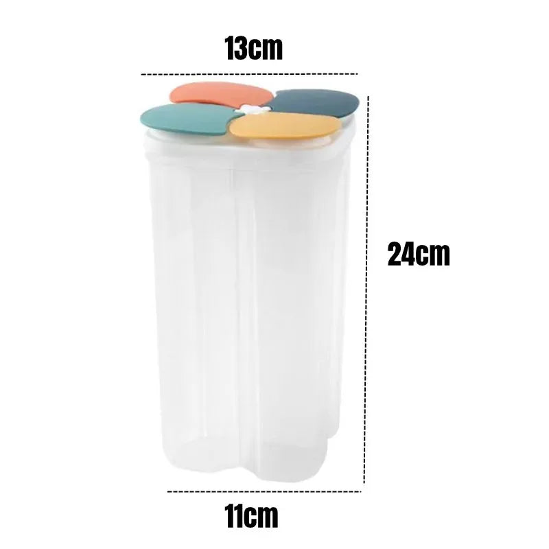 Grain Storage Box – Large-Capacity Multi-Grid Container with Moisture-Proof Sealed Lid