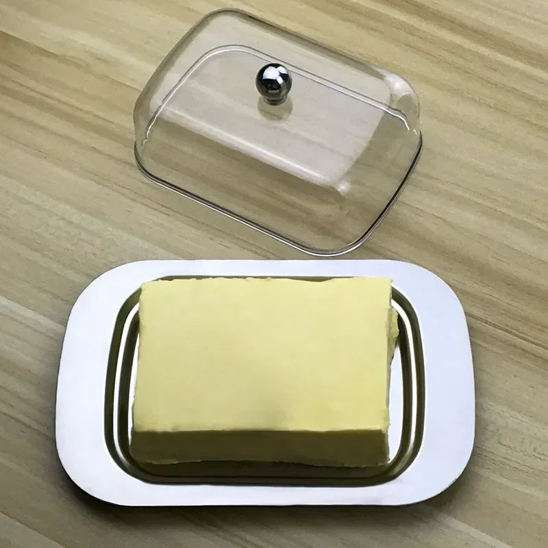 Stainless Steel Butter Dish with Lid