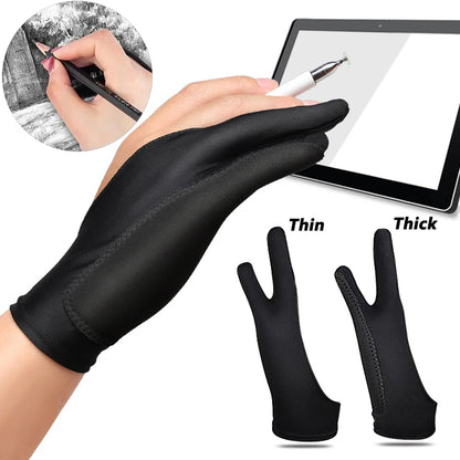 Two-Fingers Anti-Fouling Table Drawing Gloves