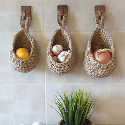 Handwoven Hanging Wall Basket