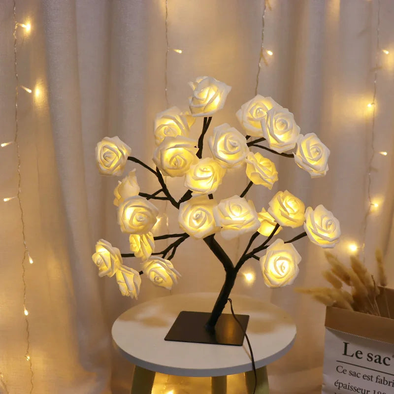 LED Rose Lamp – Elegant USB Flower Light for Ambient Home Styling