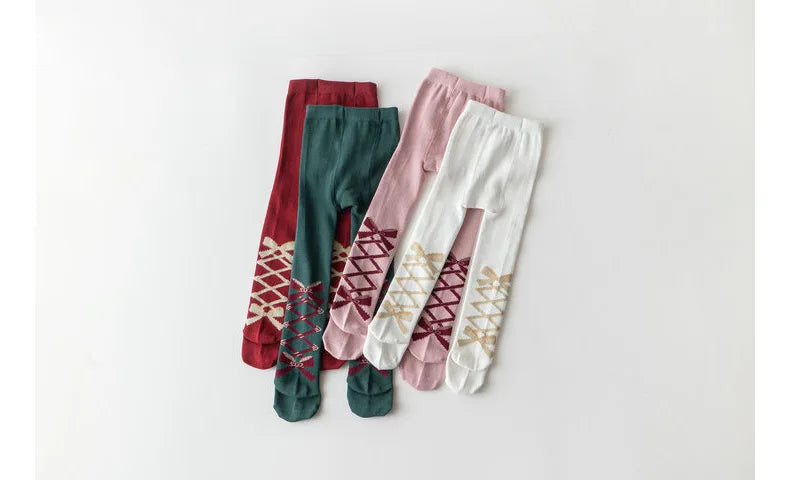 Soft Cotton Princess Bowknot Tights