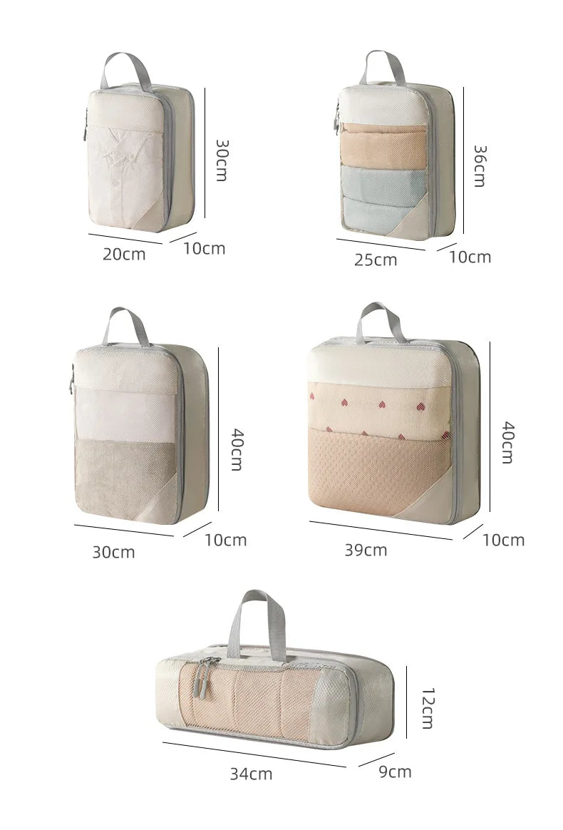 Luggage Packing Cubes – Expandable Compression Organizers for Suitcases & Trips