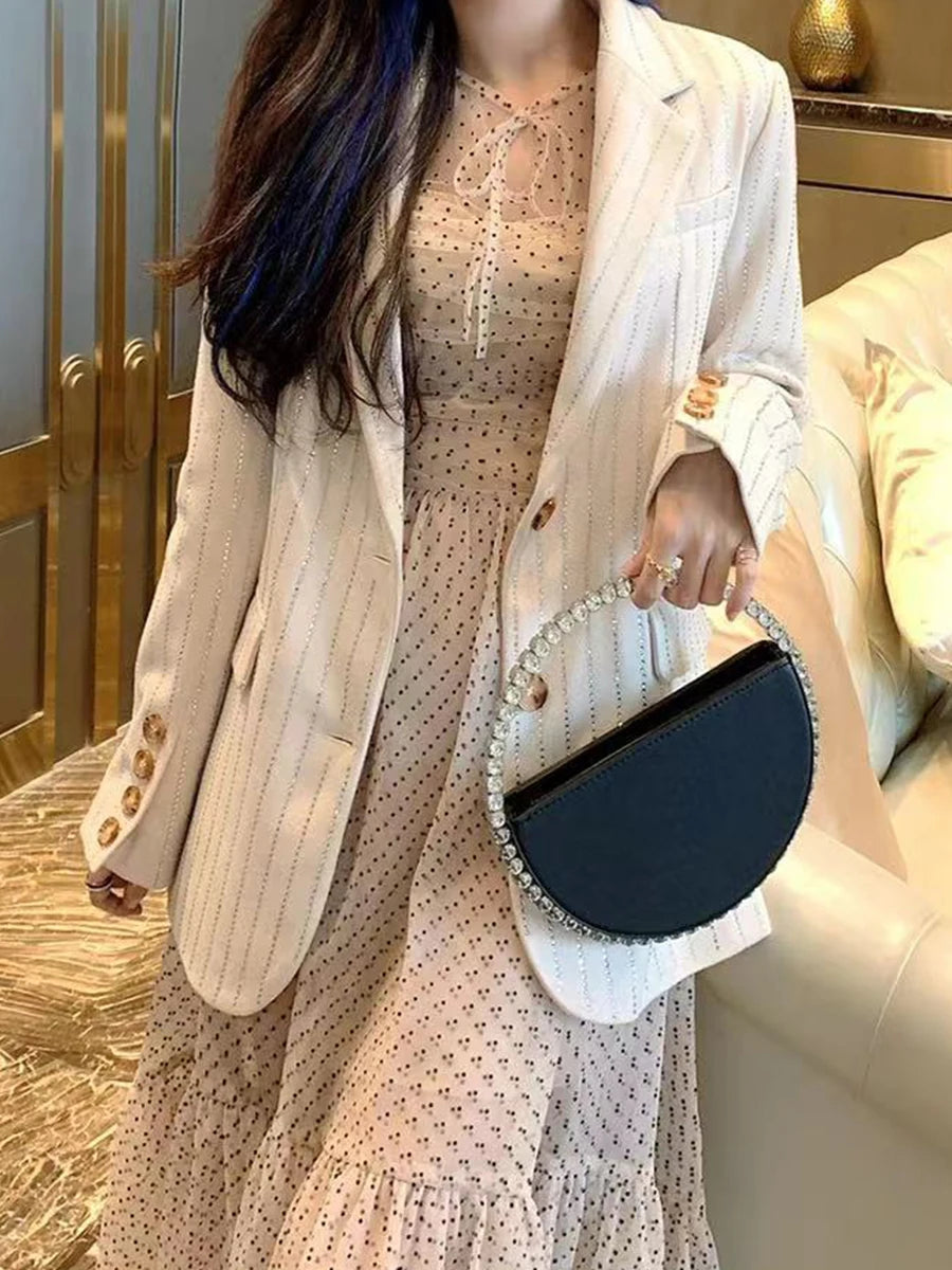 Rhinestone Round Ring Evening Bag