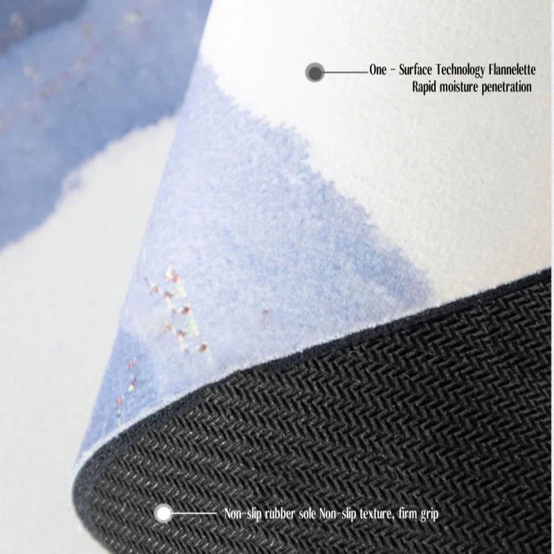 Marble Printed Kitchen Dish Drying Mat