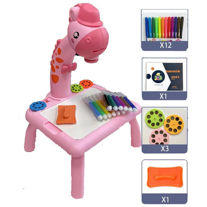 led drawing projectable painting set table