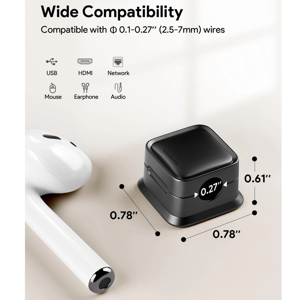Magnetic Cable Organizer – Compact Cord Holder Clips for Desk & Appliances
