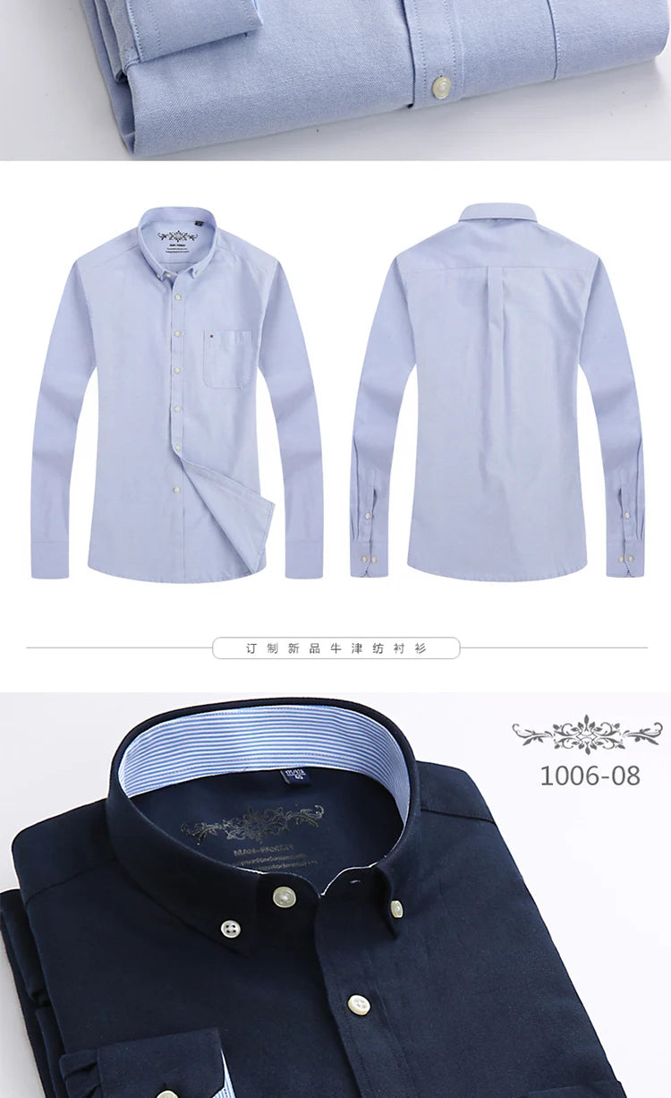 Cotton long-sleeve shirts for men