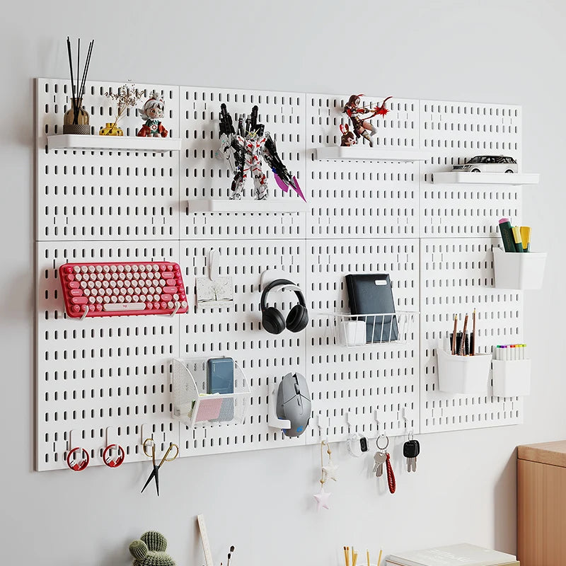 Pegboard Wall Display Kit – Modular Punch-Free Panels for Craft Room & Office Storage