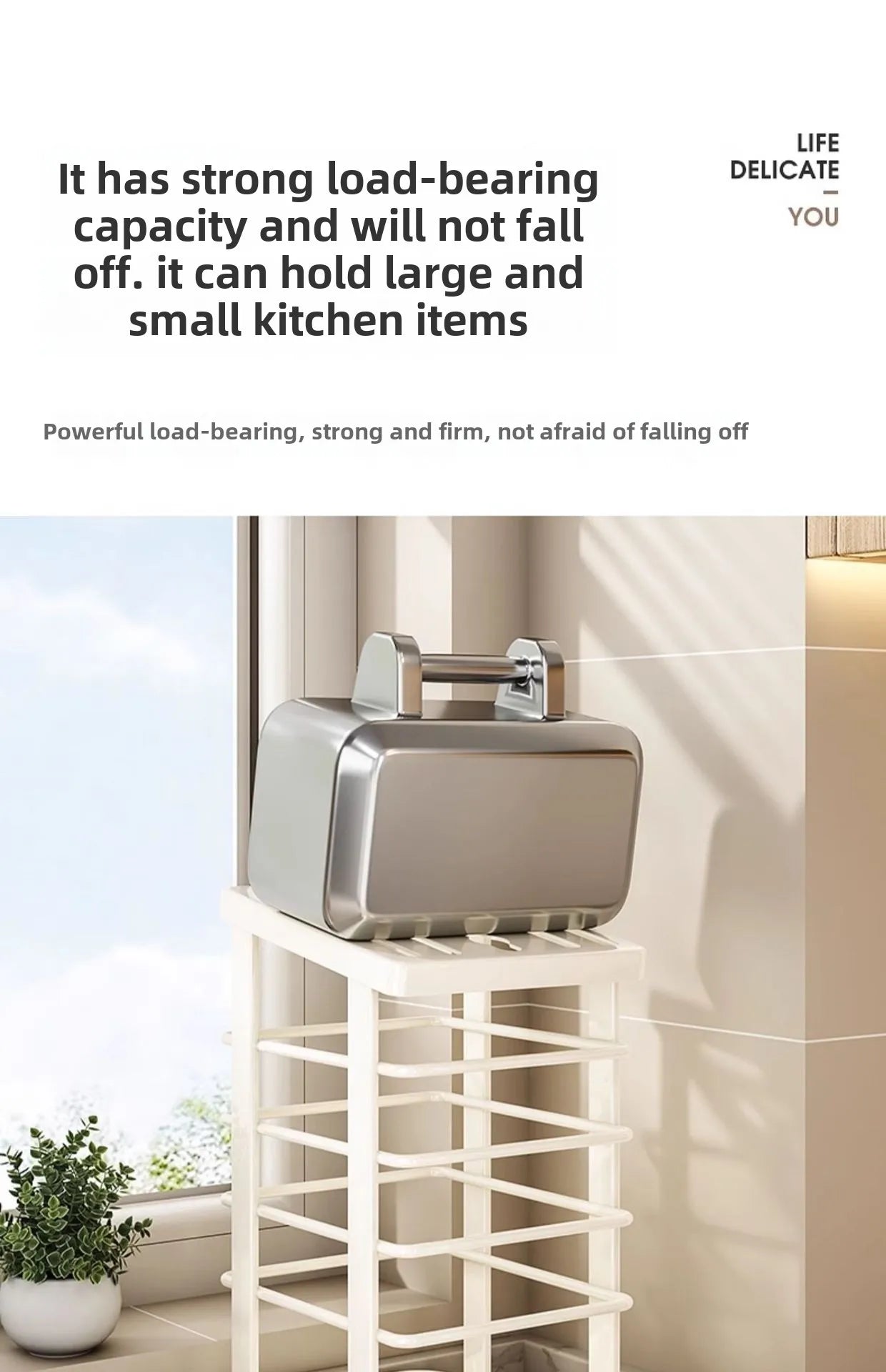Kitchen Knife Holder – Countertop Storage Rack with Drain Tray & Multi-Function Organizer