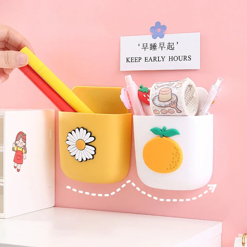 StickieBox Organizer – Cute Self-Adhesive Holder for Pens, Phones & Remotes