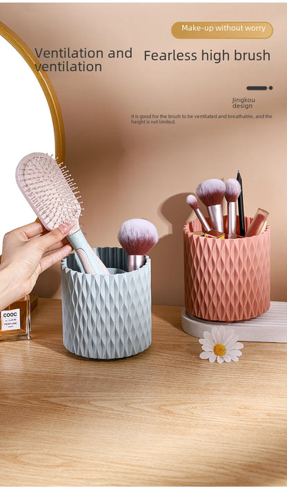 360° Rotating Makeup Brushes Holder